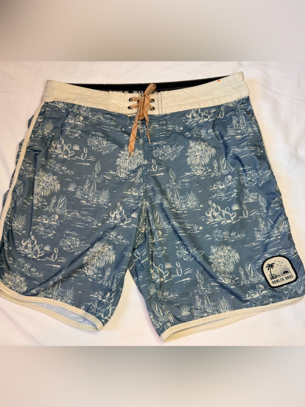 Howler Bros Blue Desert Print Board Shorts Size 34